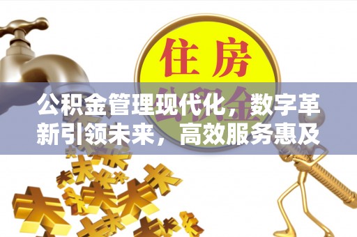 从化公积金管理现代化，数字革新引领未来，高效服务惠及民生